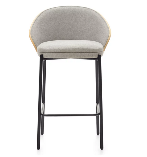 Полубарный стул CRV- Moon salt черные ножки