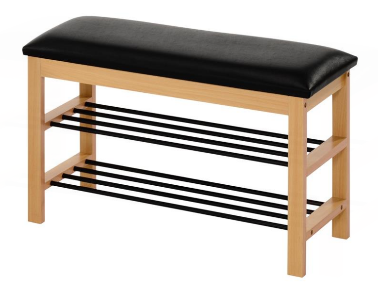 Полка для обуви PL- Halmar ST-11 натуральный/черный