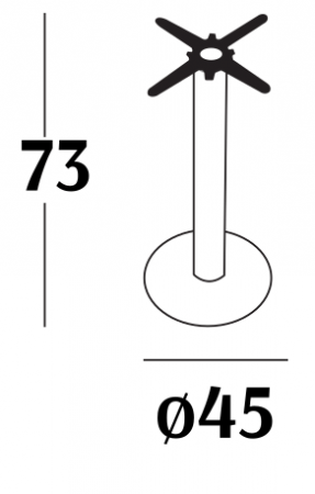 База для стола VLL- SCAB Tiffany H73 (черный; коричневый)
