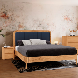 Кровать двуспальная деревянная AWD- Форсса 2 (ясень)  