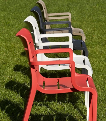 Стул с подлокотниками VLL- SCAB SUNSET (белый, тортора)