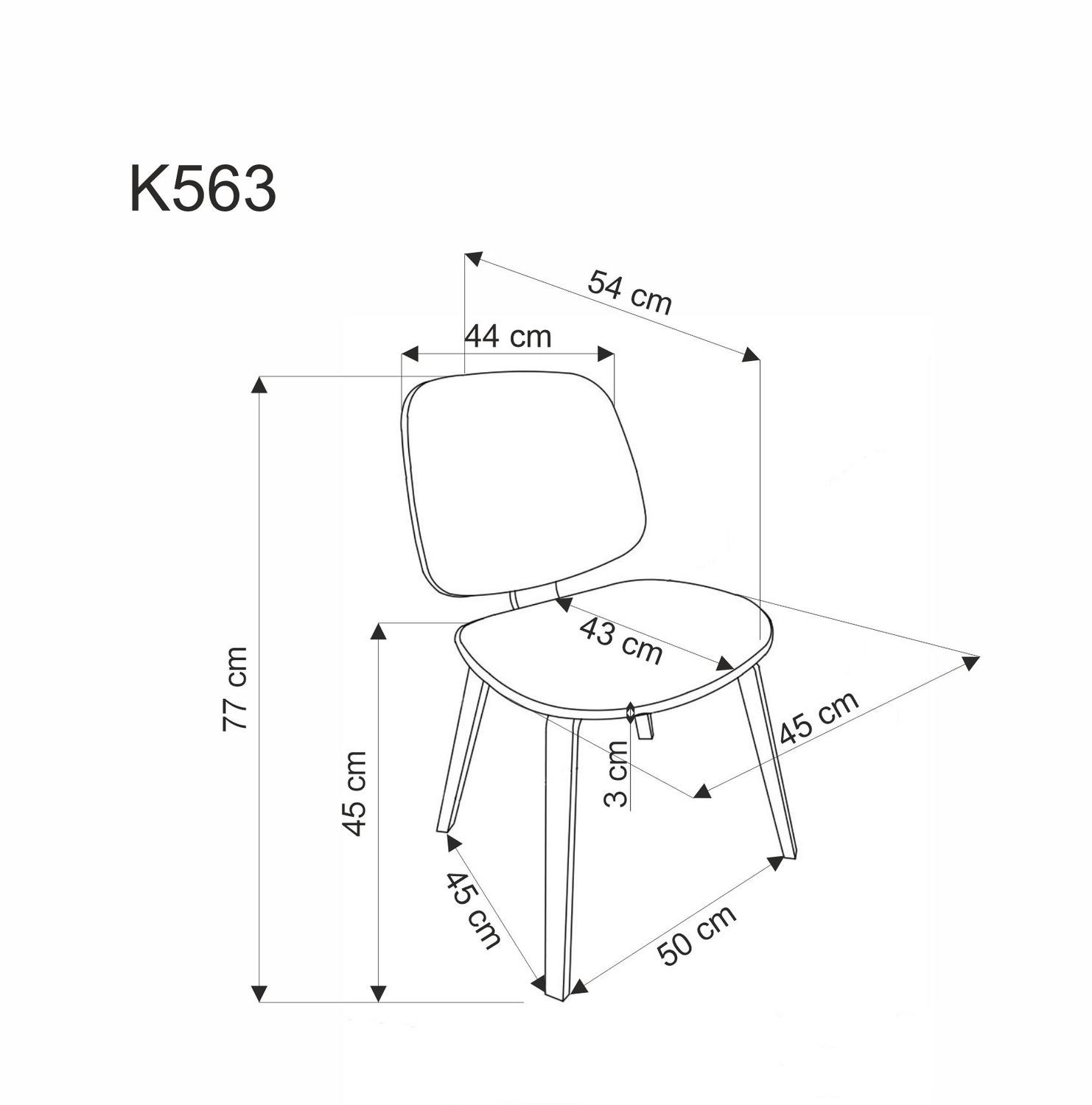 Стул обеденный деревянный Halmar K-563 (пепельный / орех)