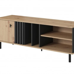 Тумба под телевизор Perfect Home Мадис / Madis 1-дверная 1D/138 Дуб артизан/антрацит