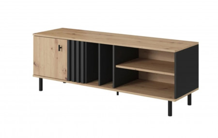 Тумба под телевизор Perfect Home Мадис / Madis 1-дверная 1D/138 Дуб артизан/антрацит