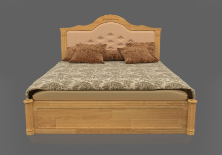 Кровать двуспальная деревянная KMP- Классик