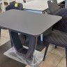 Стол модерн NL- Toronto 120 см, стекло сатин (графит)