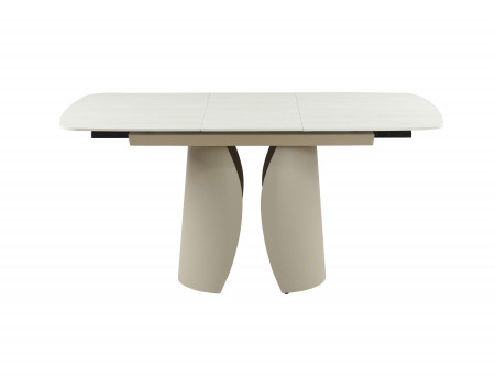 Стол керамический раскладной VTR- TML-1322 (Лунаріо) (крема марфиль/капучино)