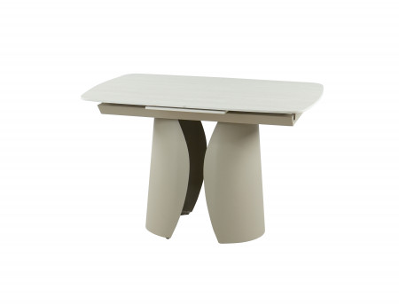 Стол керамический раскладной VTR- TML-1322 (Лунаріо) (крема марфиль/капучино)