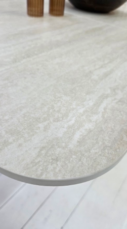 Стол керамический раскладной VTR- TML-1322 (Лунаріо) (крема марфиль/капучино)