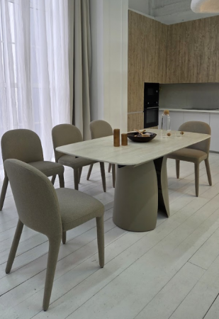 Стол керамический раскладной VTR- TML-1322 (Лунаріо) (крема марфиль/капучино)