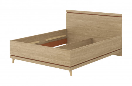 Кровать двуспальная Helvetia SCANDI (дуб/кирпич)