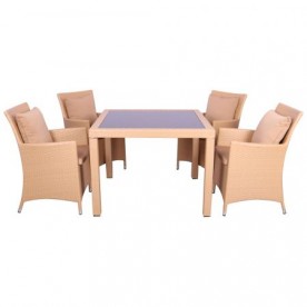 Комплект мебели MFF- Samana 4 (стол + 4 кресла) песочный