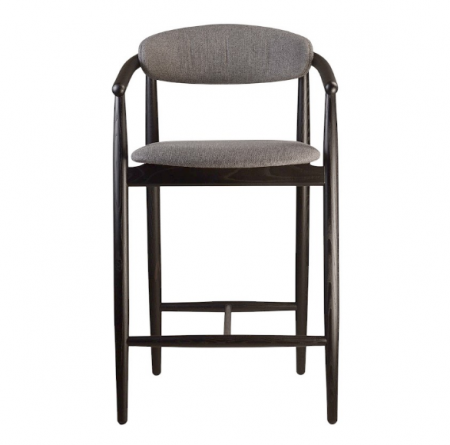 Стул полубарный LVK- Mamont soft черный 