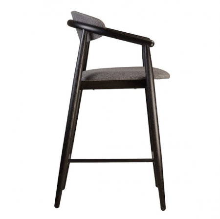 Стул полубарный LVK- Mamont soft черный 