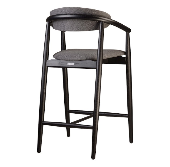 Стул полубарный LVK- Mamont soft черный 