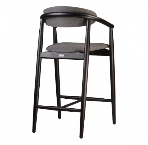 Стул полубарный LVK- Mamont soft черный 