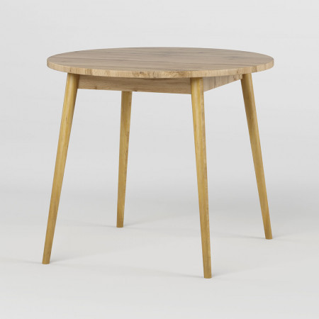 Обеденный стол круглый Майами-1 деревянные ножки дуб Аппалачи (LION-041150)