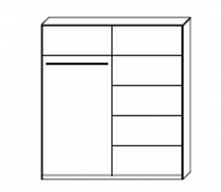 Шкаф-купе Signal KARO 100 100х216х60 белый / белый