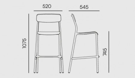 Барный стул уличный VLL- FERNE Remo (серый, зеленый)