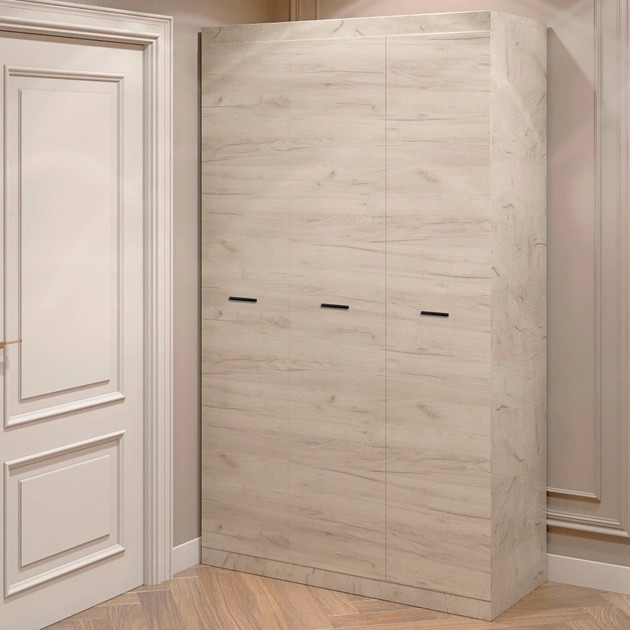 Шкаф распашной на 3 двери EVR- Соната-1200 крафт белый