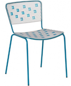 Стул из поликарбоната DAL SEGNO CA- Mosaico (прозрачный,голубой)