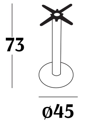 База для стола VLL- SCAB Tiffany H73 (медь; сатиновая латунь)