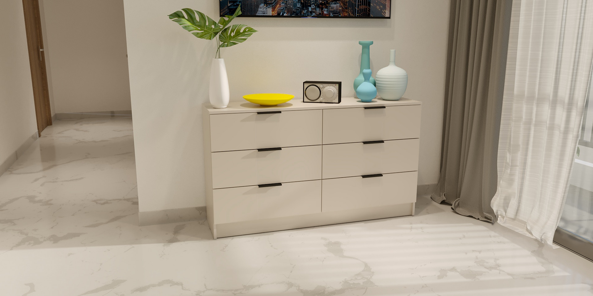 Комод на 6 ящиков ViA- Сити 1