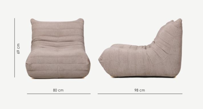 Кресло бескаркасное CRV- Aero, Nomad tone,коричневый