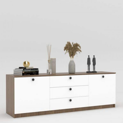 Комод 60х180х42 см KOD- КМ-4 макс (белый фасад)