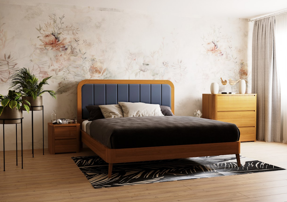 Кровать двуспальная деревянная AWD- Форсса 2 (ольха) 