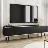 Тумба под ТВ Perfect Home Оро / Oro RTV175 3-дверная с черными ножками Черный