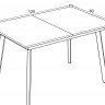 Стол раздвижной Avn- LINI 120-160x80 Barok