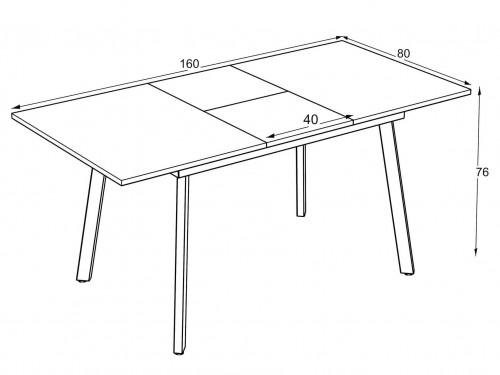 Стол раздвижной Avn- LINI 120-160x80 Barok