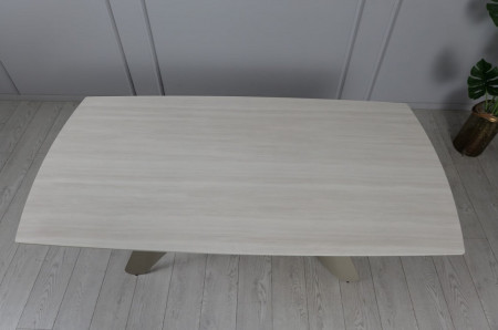 Стол обеденный раскладной TOP- FRISCO Кармен бежевый мат/ ноги тауп 1800/2600X900X750