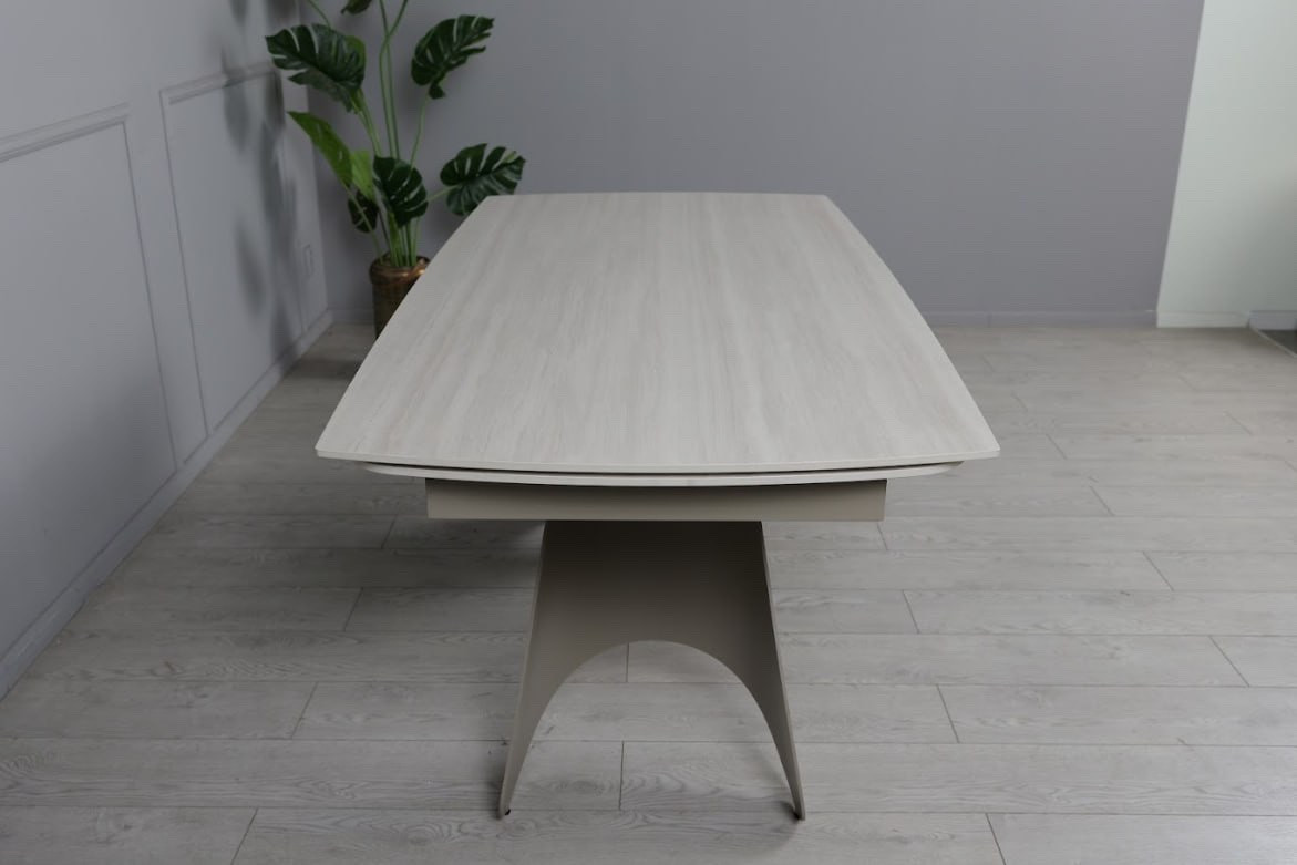 Стол обеденный раскладной TOP- FRISCO Кармен бежевый мат/ ноги тауп 1800/2600X900X750