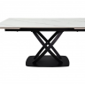Стол раскладной INI- HILDA CERAMIC 160(240)*90 белый мат/ черный каркас   