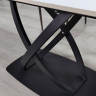 Стол раскладной INI- HILDA CERAMIC 160(240)*90 белый мат/ черный каркас   