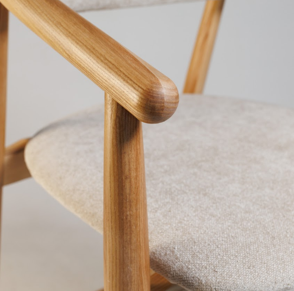 Стул полубарный LVK- Mamont soft натуральный ясень 