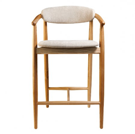 Стул полубарный LVK- Mamont soft натуральный ясень 