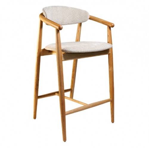 Стул полубарный LVK- Mamont soft натуральный ясень 