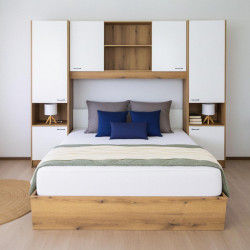 Спальный гарнитур EMB- дуб Kronospan K 365 PW Дуб Эвок  + глянец