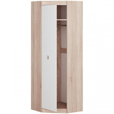 Шкаф угловой на 2 двери EVR- Соната-700 дуб Сонома + фасад белый