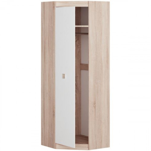 Шкаф угловой на 2 двери EVR- Соната-700 дуб Сонома + фасад белый