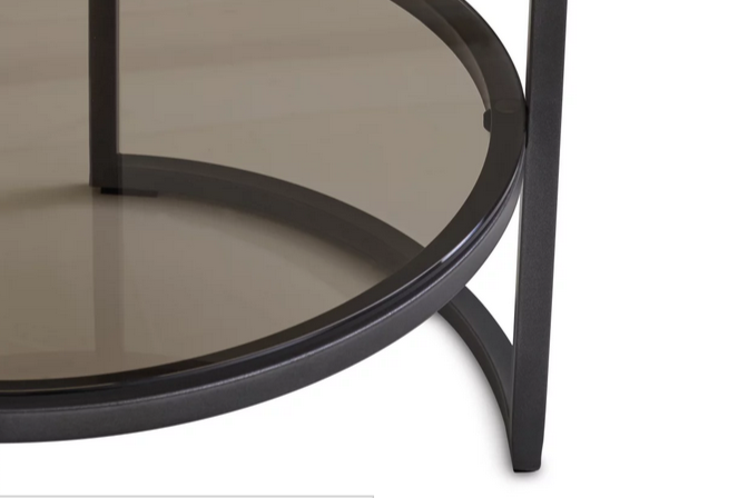 Столик приставной 1 ящик CRV- Alva, Lilac ice top titanium stone(белый) 