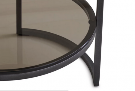 Столик приставной 1 ящик CRV- Alva, Lilac ice top titanium stone(белый) 