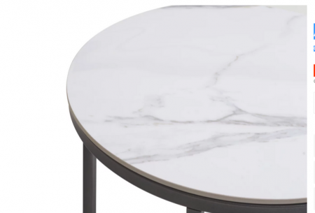 Столик приставной 1 ящик CRV- Alva, Lilac ice top titanium stone(белый) 