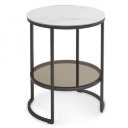 Столик приставной 1 ящик CRV- Alva, Lilac ice top titanium stone(белый) 