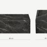 Стол кофейный CRV- Block,Black marble finish 80*40 см., чёрный