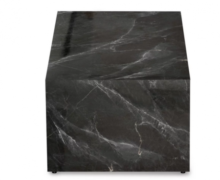 Стол кофейный CRV- Block,Black marble finish 80*40 см., чёрный