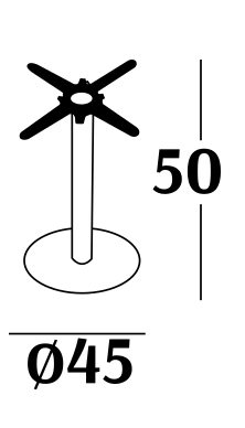 База для стола VLL- SCAB Tiffany 5174OS H50 ( сатиновая латунь)